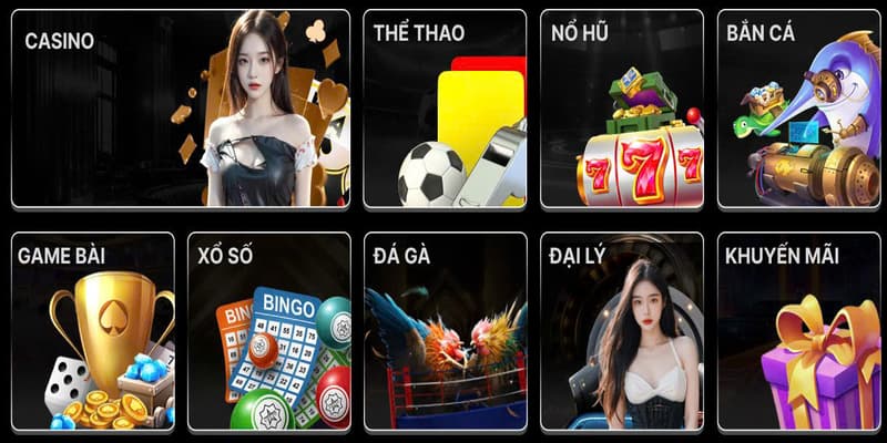 Nhà cái sở hữu phong phú các sảnh cược hấp dẫn