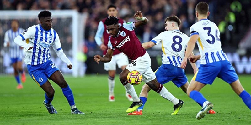 Thống kê đối đầu Brighton vs West Ham là không quá chênh lệch